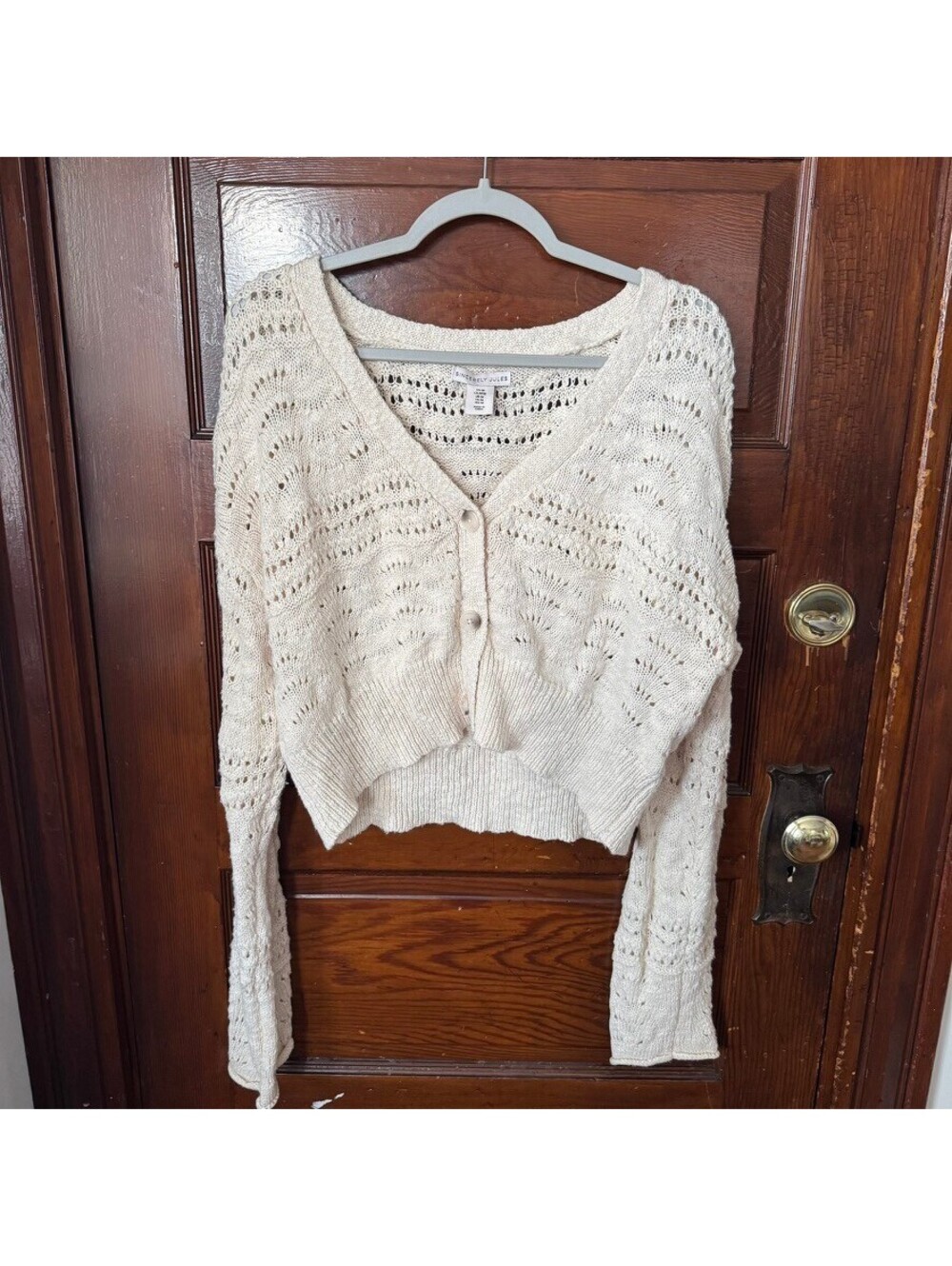 Coquette Cottagecore Cream Knit Cardigan